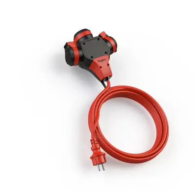 BYLION IP44 Monofaze Askı Tipi Uzatma Kablo 20m 3x2,5mm TTR Kablo Kapaklı - 1