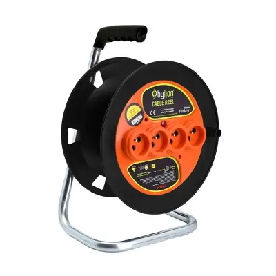 BYLION PMK-10000-F 50 Metre Kapasiteli Boş Plastik Seyyar Makara Ø280 IP20 F Tipi - 1
