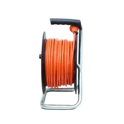 BYLION PMK-20325-F Plastik Seyyar Makara Ø280 IP20 F Tipi 3x2,5 20M Turuncu Kablo - BYLION (1)