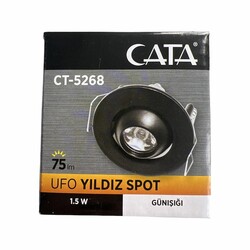 Cata 1,5W Power Led Ufo Spot Siyah Kasa (Hareketli) (Günışığı) CT-5268G - Cata (1)
