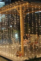 Cata 2x2 Metre Eklenebilir Yılbaşı Saçak Süsü (Dış Mekan) (Beyaz) CT-8502 - Cata