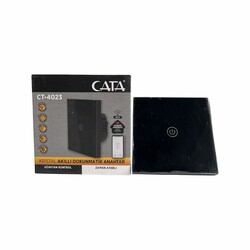Cata Akıllı Tekli Anahtar Siyah Kasa CT-4023 - Cata