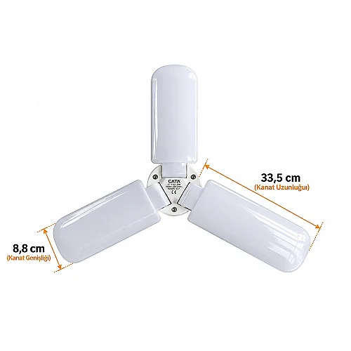 Cata CT-1152 20W E27 6500K Beyaz Pervane Led Ampul - 4