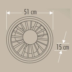 Cata CT-3010 Meltem Led Vantilatör Tavan Armatürü - Cata (1)