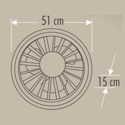 Cata CT-3010 Meltem Led Vantilatör Tavan Armatürü - 2