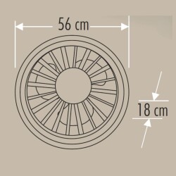 Cata CT-3011 Yıldız Led Vantilatör Tavan Armatürü - Cata (1)