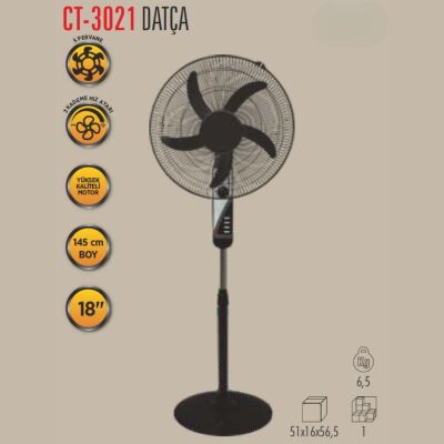 Cata CT-3021 Datça 50W Ayaklı Vantilatör - 3
