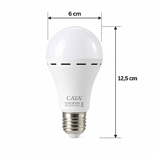 Cata CT-4229 9W E27 Beyaz Işık Şarjlı Led Ampul - 3