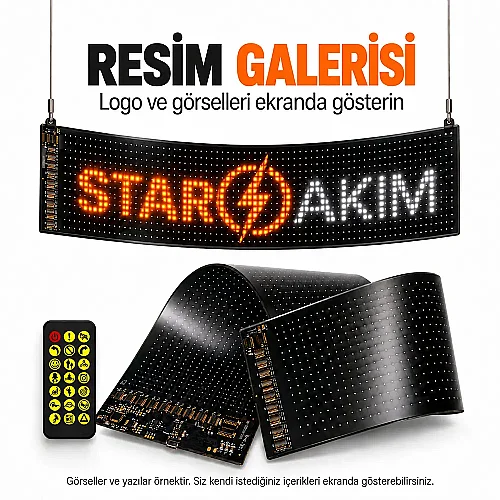 Cata CT-4568 Led Matrix Panel 96x16 cm Sticker Screen - 3