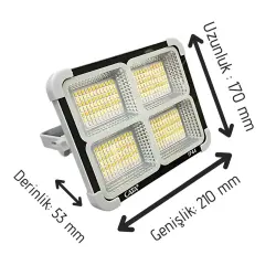 Cata CT-4698 200W Miami Solar Led Projektör Taşınabilir - Cata (1)