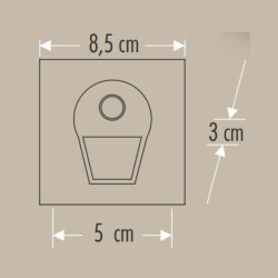 Cata CT-5170 1W Sensörlü Ledli Koridor Armatürü Füme Kasa Günışığı - Cata (1)