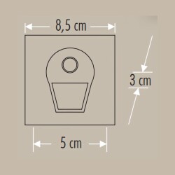 Cata CT-5170 1W Sensörlü Ledli Koridor Armatürü Siyah Kasa Günışığı - Cata (1)
