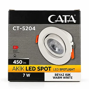 Cata CT-5204 Akik 7W Beyaz Işık Hareketli SMD Led Spot Armatür - 5
