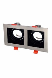Cata CT-5226 Pars Kare İkili Spot Kasası Spot Satin Renk Boş Kasa - Cata
