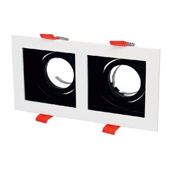 Cata CT-5227 Pars Kare Spot İkili Beyaz+Siyah - Cata