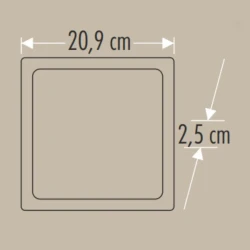 Cata CT-5234 18W Sıva Üstü LED Panel Kare Beyaz - Cata (1)