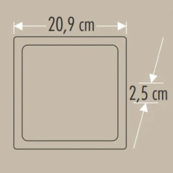 Cata CT-5234 18W Sıva Üstü Led Panel Kare Günışığı - Cata (1)