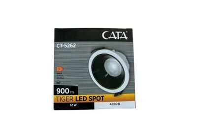 Cata CT-5262 12W Tiger Led Armatür Siyah Kasa 4000K - 1
