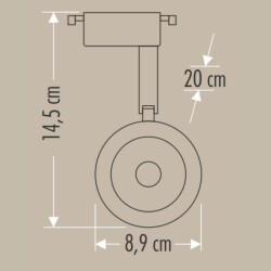 Cata CT-5334 30W Led Ray Spot Armatür 4000K Kırık Beyaz - Cata (1)