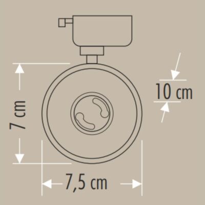 Cata CT-5336 Halley Ray Spot Armatür Siyah/Platin(Boş Kasa) - 2