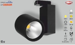 Cata CT-5344 40w İnter Led Ray Spot Armatür 3000K Günışığı - Cata (1)
