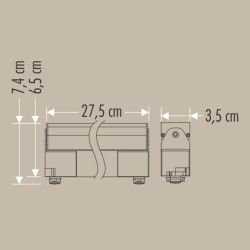 Cata CT-5395 36W Kama 90 Derece Led Ray Spot Armatür 3200K Gün Işığı - Cata (1)
