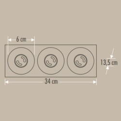 Cata Ct-5429 Urartu 90 Derece Sıva Üstü Armatür ( 3X Gu10) - Cata (1)