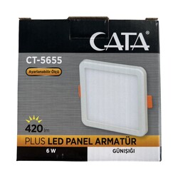 Cata Ct-5655 6w Kare Plus Led Panel Armatür Günışığı - Cata (1)