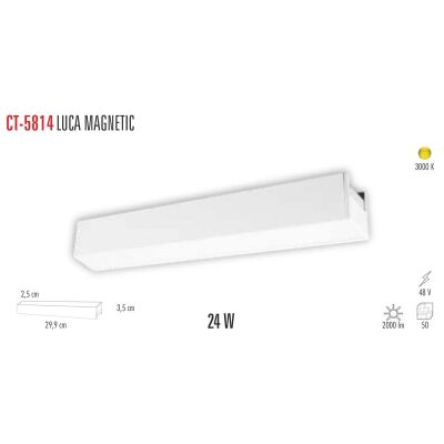 Cata CT-5814 24W Luca Magnetic Ray Spot Armatür Günışığı - 4