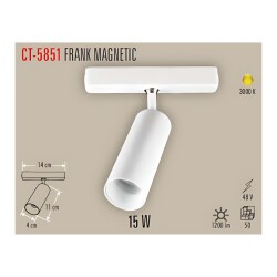 Cata CT-5851 15W Frank Magnetic Ray Spot Armatür Günışığı - 3
