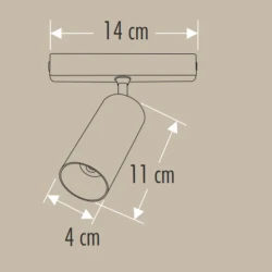 Cata CT-5861 15W Frank Magnetic Spot Siyah Günışığı - Cata (1)