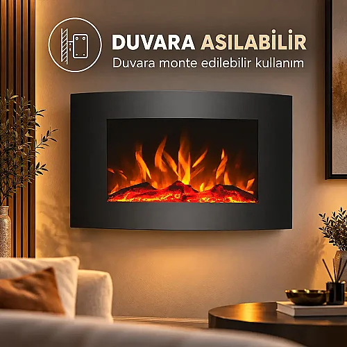 Cata CT-6065 Plazma 1000-2000W Elektrikli Şömine Isıtıcı - 3