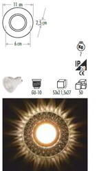 Cata CT-6639 İpek Led Çerçeveli Dekoratif Cam Spot Boş Kasa - Cata (1)