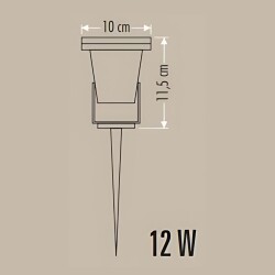 Cata Ct-7304 12W Power Led Bahçe Kazığı Amber - 3
