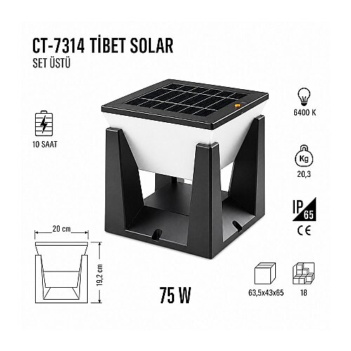 Cata Ct-7314 15w Solar Led Aplik Beyaz Işık - 3