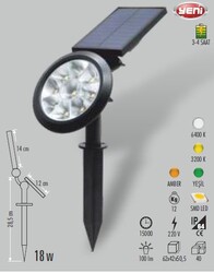 Cata Ct-7320 18w Solar Bahçe Armatürü Yeşil Işık - Cata (1)