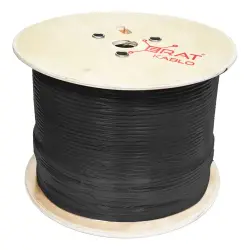 Erat CAT6 U/UTP 23 AWG 250 MHz LS0H siyah 500m Makara, Dış Mekan - 1