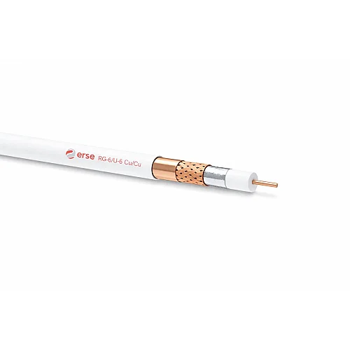 Erse Coaxial RG 6/U-6 Cu/Cu Class A Rulo Anten Kablosu - 1