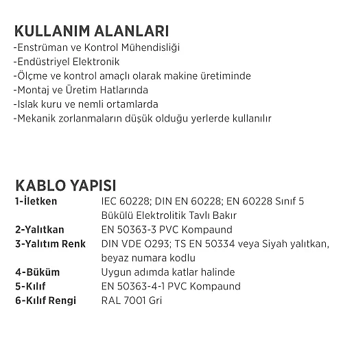 Erse Erflex 130-Y / YSLY-JZ 8x1 mm² Kumanda Kablosu - 3