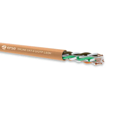 Erse Erline CAT 6 U/UTP 23 AWG LSOH Turuncu Renk İletişim Kablosu - 1