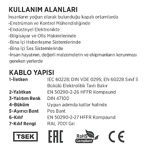 Erse LIHH (B2ca-s1a,d1,a1) 2x1 mm² Sinyal Kablosu - 3