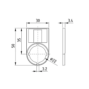 Gwest 22 mm Plastik Buton Rozeti - GWEST (1)