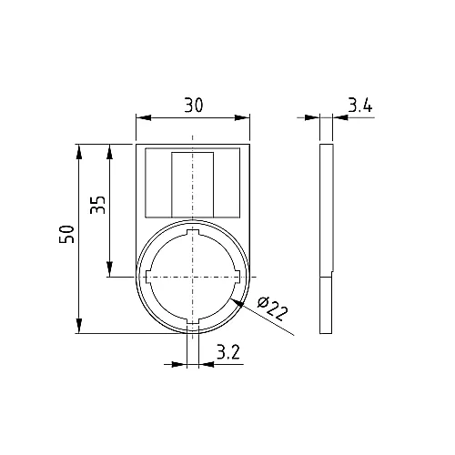 Gwest 22 mm Plastik Buton Rozeti - 2