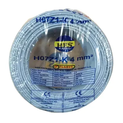 Hes 4 Mm Nyaf Kablo Gri Halojen Free H07Z1-K - 1