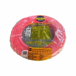 Hes Nya Kablo 1 mm² Kırmızı ( H05v-U ) - HES Kablo
