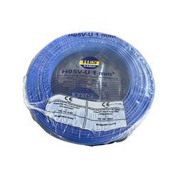 Hes Nya Kablo 1 mm² Mavi ( H05V-U ) - HES Kablo