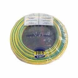 Hes Nya Kablo 1 mm² Sarıyeşil ( H05v-U ) - HES Kablo