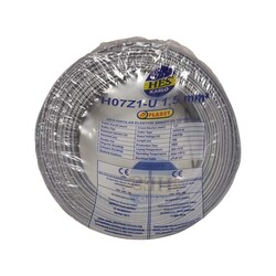 Hes NYA Kablo 1,5 Mm² Gri (H07z1-U) (Halojen Free) - HES Kablo