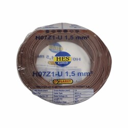 Hes Nya Kablo 1,5 Mm Kahverengi (H07z1-U) Halojen Free - HES Kablo