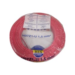 Hes Nya Kablo 1,5 Mm Kırmızı (H07z1-U) Halojen Free - HES Kablo